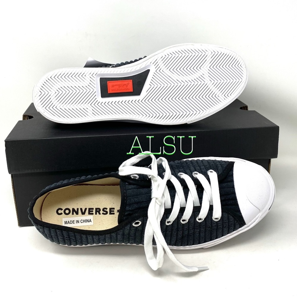 Converse Jack Purcell Low Velvet Black Casual Shoes Men's Sneakers Size 165139C - Picture 8 of 11